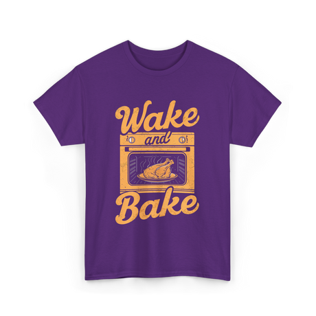 Wake and Bake Cooking T-Shirt - Purple