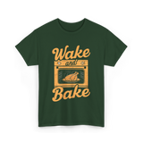 Wake and Bake Cooking T-Shirt - Forest Green