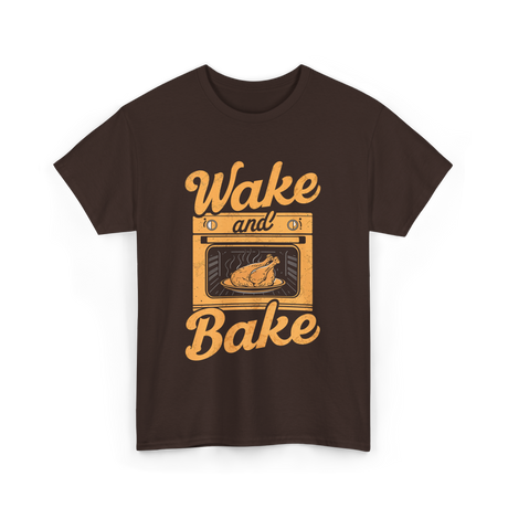 Wake and Bake Cooking T-Shirt - Dark Chocolate