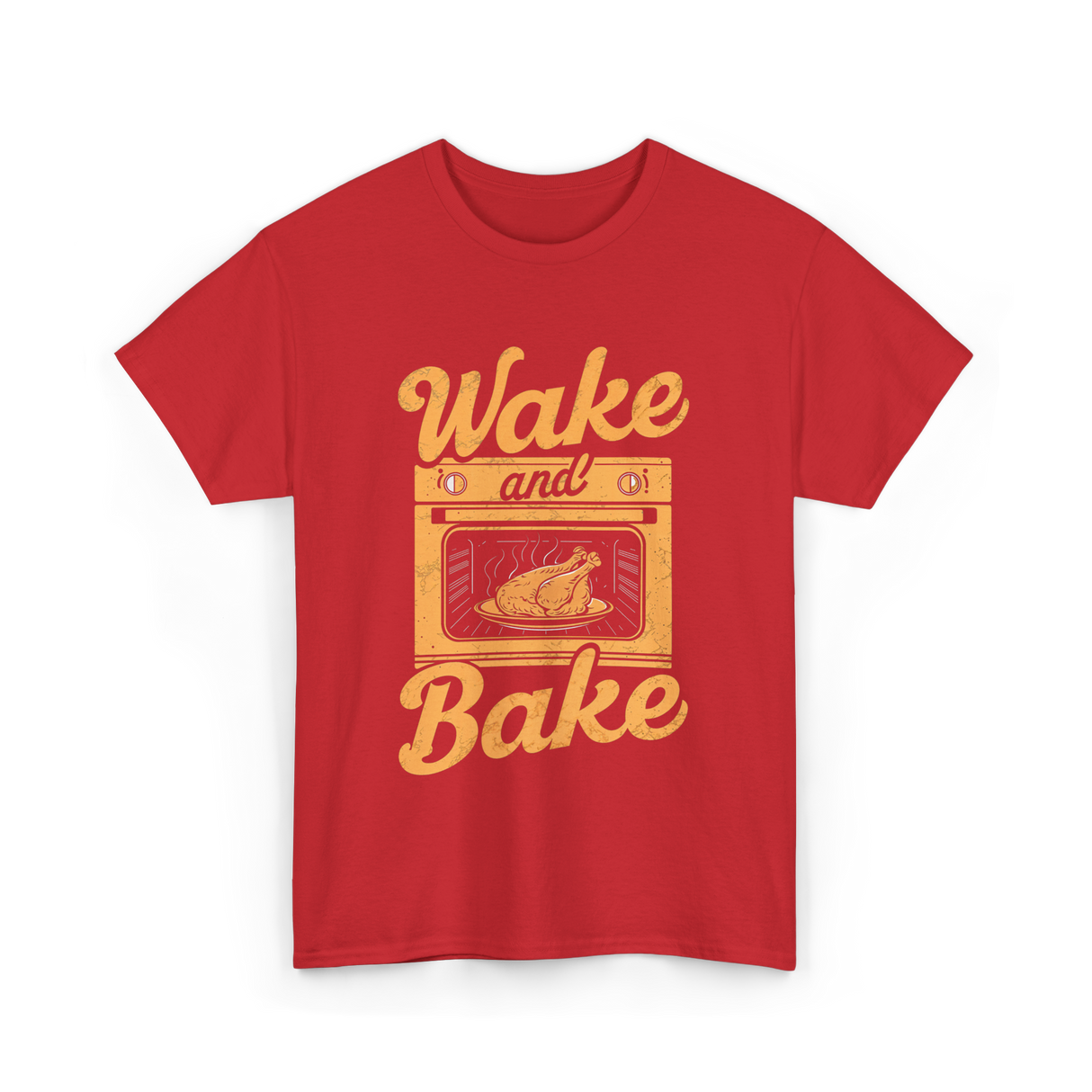 Wake and Bake Cooking T-Shirt - Red