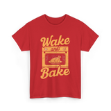 Wake and Bake Cooking T-Shirt - Red