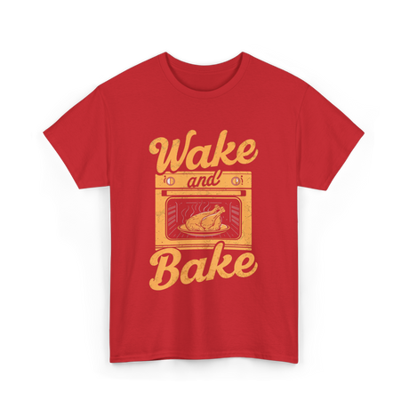 Wake and Bake Cooking T-Shirt - Red