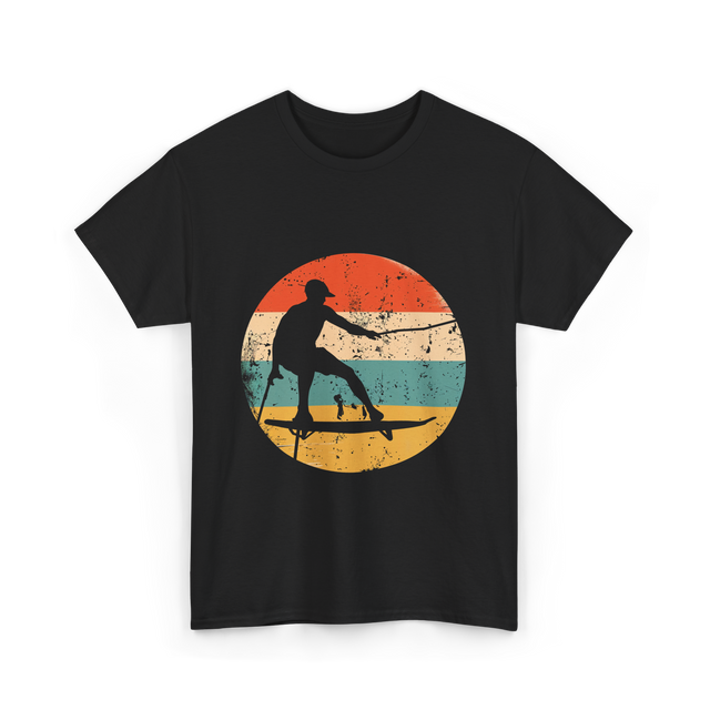 Wakeboarding Retro Wakeboarder T-Shirt - Black