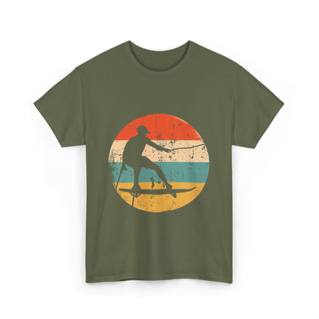 Wakeboarding Retro Wakeboarder T-Shirt - Military Green