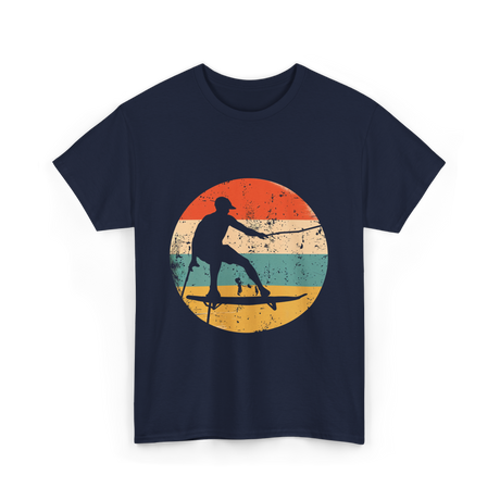 Wakeboarding Retro Wakeboarder T-Shirt - Navy