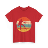 Wakeboarding Retro Wakeboarder T-Shirt - Red