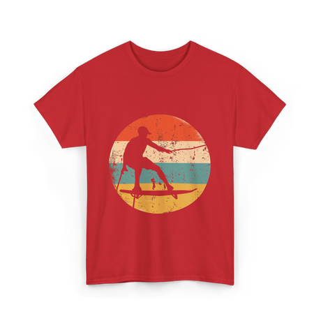 Wakeboarding Retro Wakeboarder T-Shirt - Red