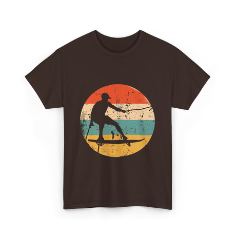 Wakeboarding Retro Wakeboarder T-Shirt - Dark Chocolate