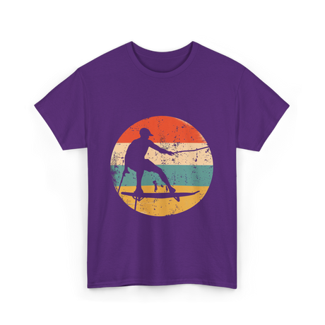 Wakeboarding Retro Wakeboarder T-Shirt - Purple