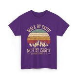 Walk Not By Sight Christian T-Shirt - Purple