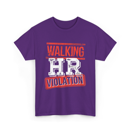 Walking HR Violation HR T-Shirt - Purple