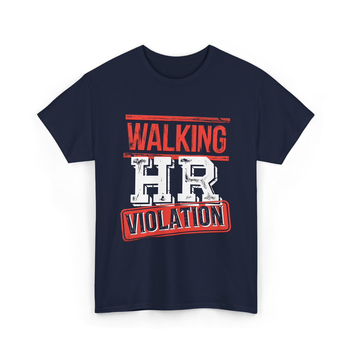 Walking HR Violation HR T-Shirt - Navy