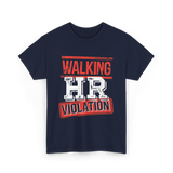 Walking HR Violation HR T-Shirt - Navy