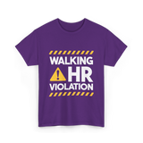 Walking HR Violation HR T-Shirt - Purple