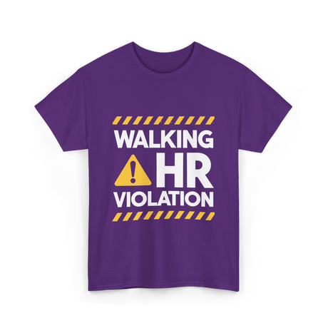 Walking HR Violation HR T-Shirt - Purple