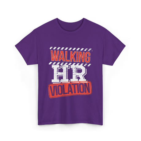 Walking HR Violation HR T-Shirt - Purple