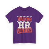 Walking HR Violation HR T-Shirt - Purple