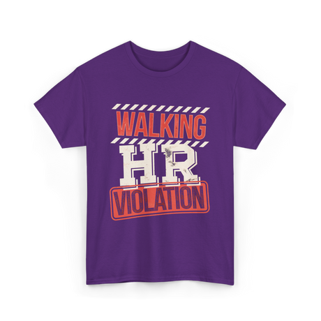 Walking HR Violation HR T-Shirt - Purple