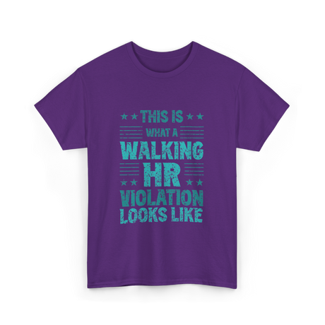 Walking HR Violation HR T-Shirt - Purple