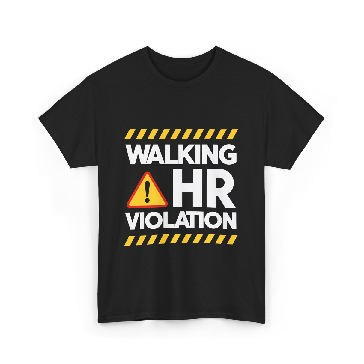 Walking HR Violation Office Humor T-Shirt - Black