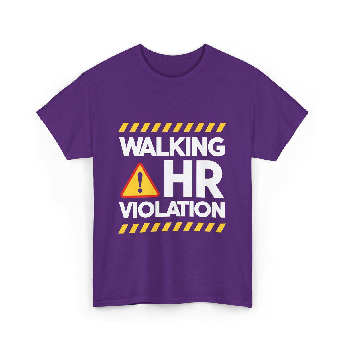 Walking HR Violation Office Humor T-Shirt - Purple