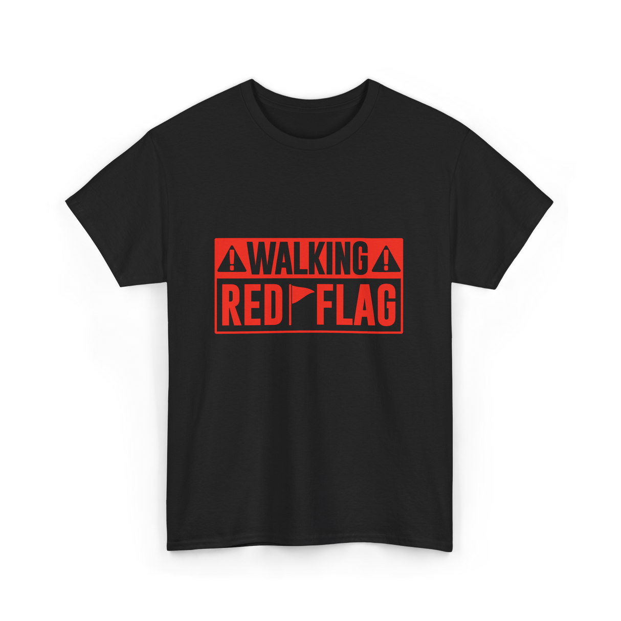 Walking Red Flag Red Flags T-Shirt - Black