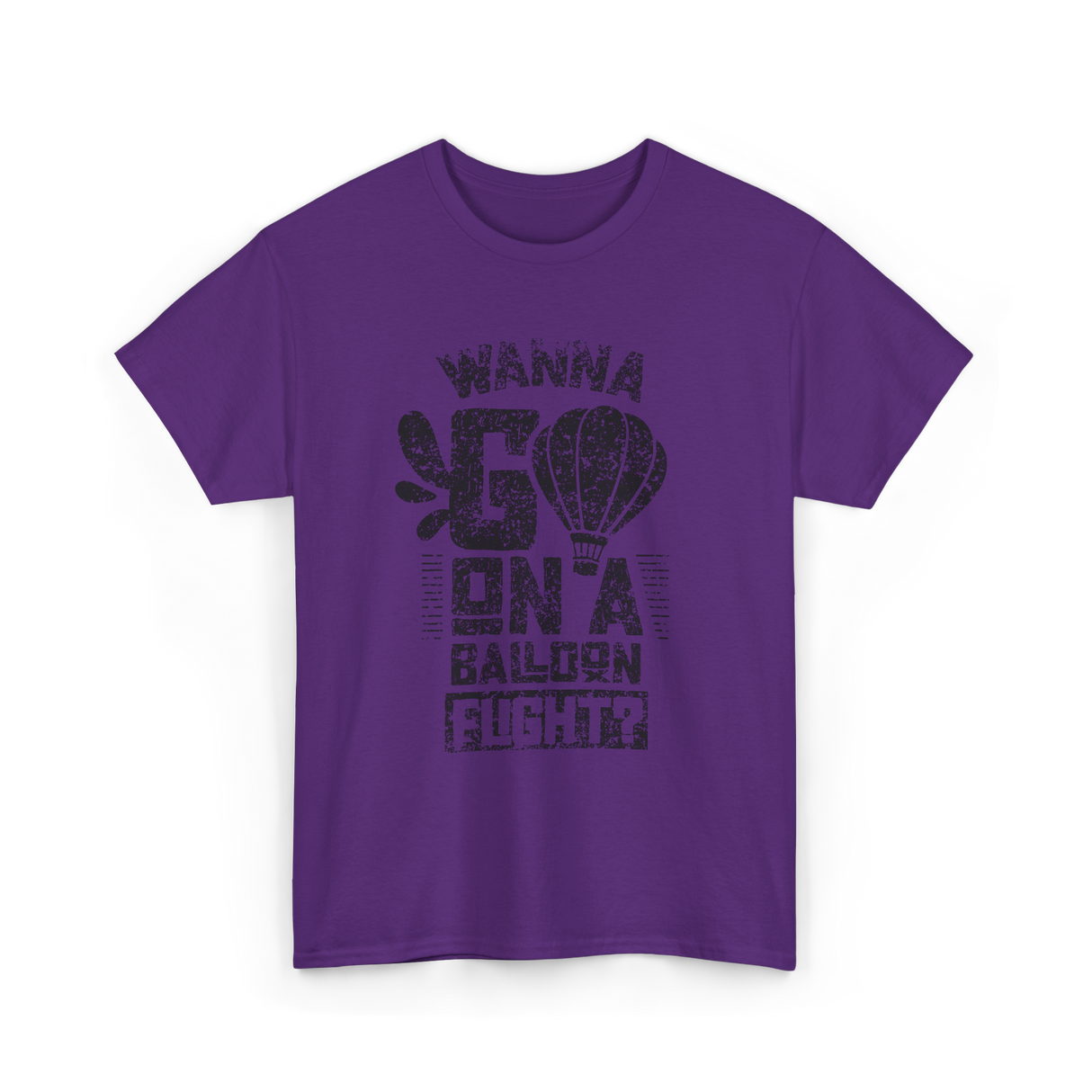 Wanna Go On A Balloon Flight Hot Air Ballooning T-Shirt - Purple