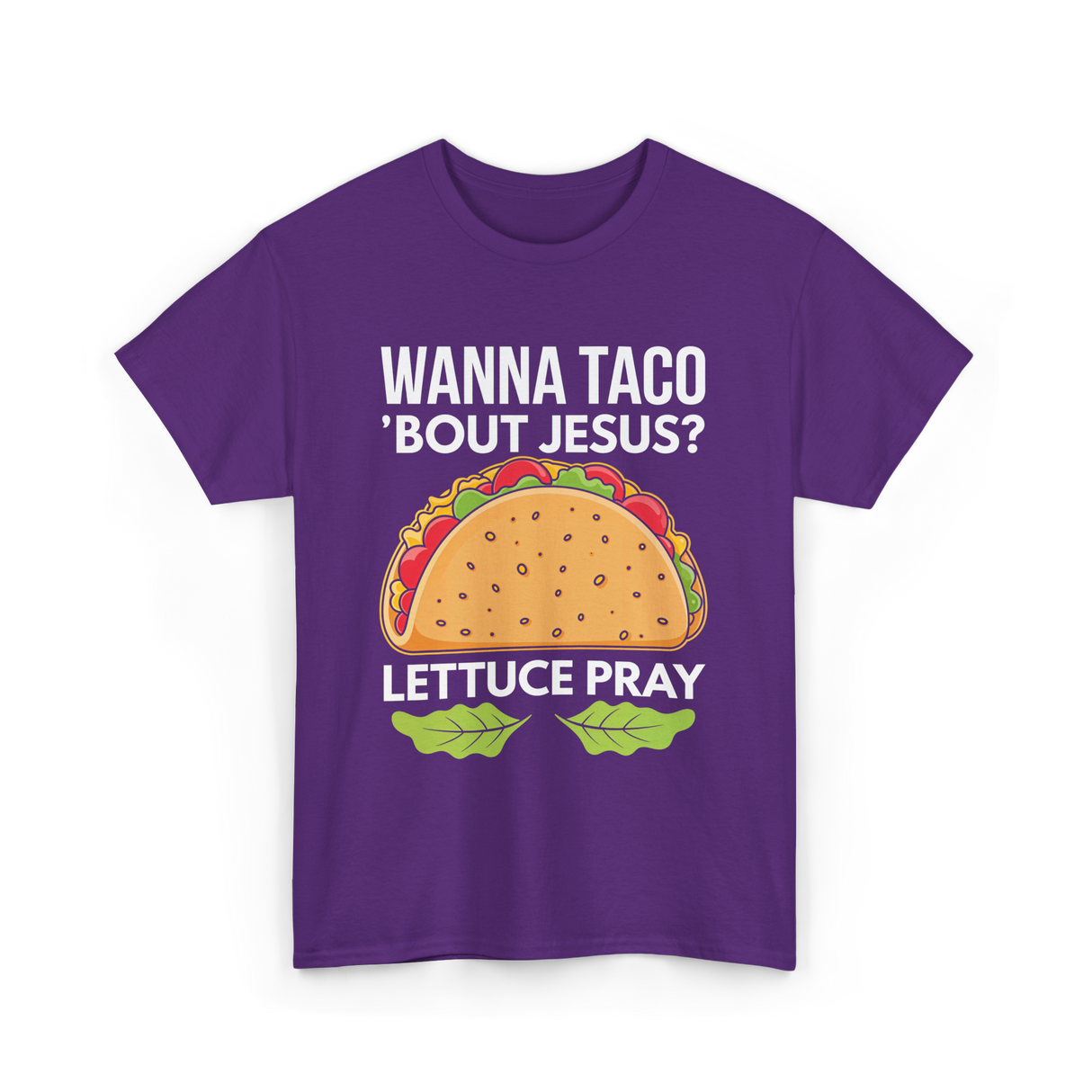 Wanna Taco 'Bout Jesus Christian T-Shirt - Purple