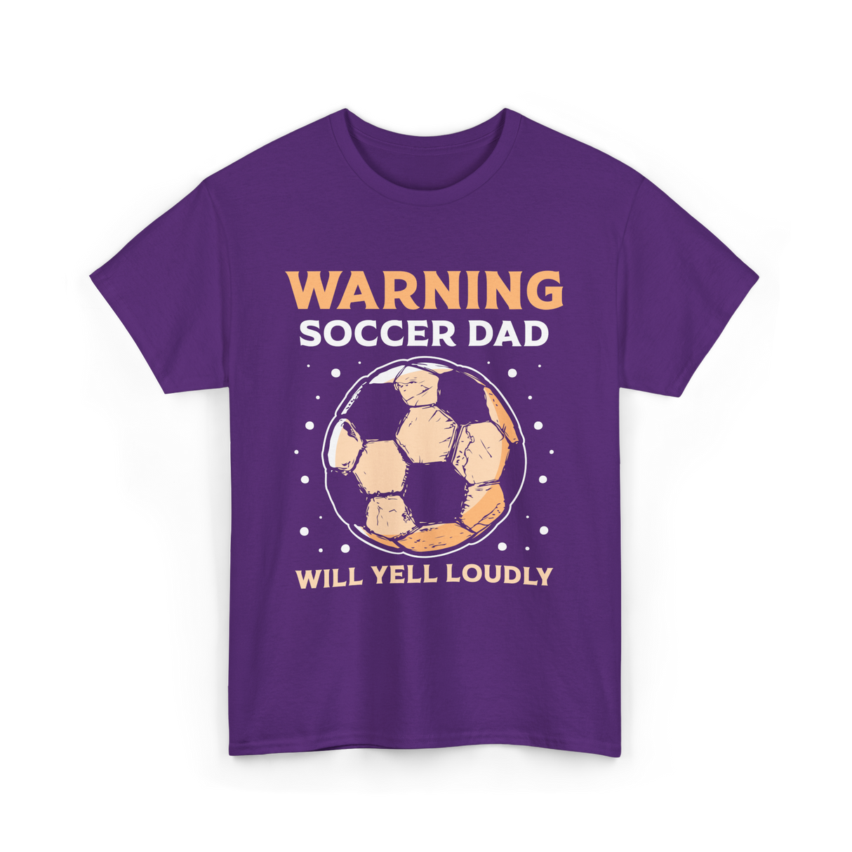 Warning Soccer Dad Loudly Dad T-Shirt - Purple