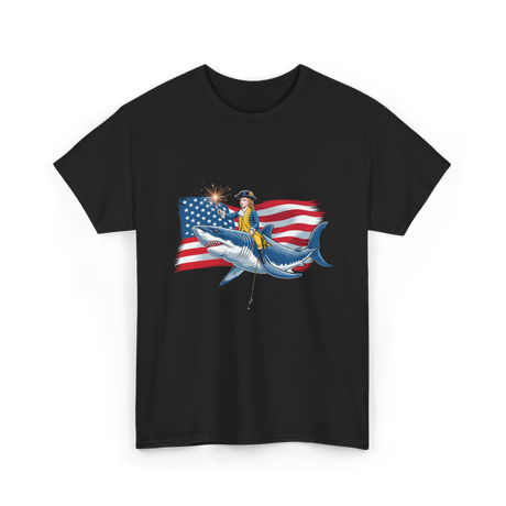 Washington Riding Shark Independence T-Shirt - Black