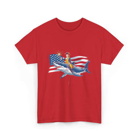 Washington Riding Shark Independence T-Shirt - Red