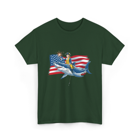 Washington Riding Shark Independence T-Shirt - Forest Green