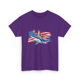 Washington Riding Shark Independence T-Shirt - Purple