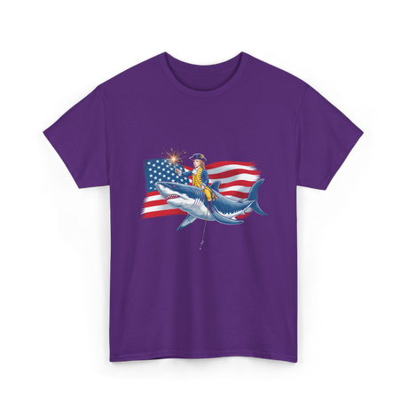 Washington Riding Shark Independence T-Shirt - Purple