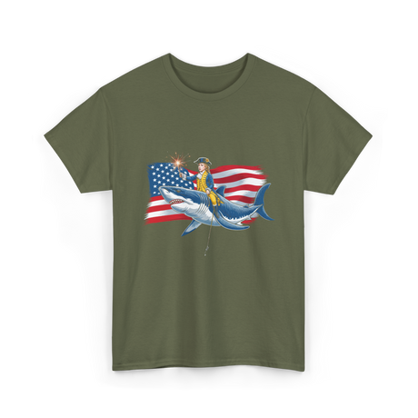 Washington Riding Shark Independence T-Shirt - Military Green