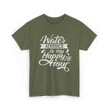 Water Aerobics Happy Hour Aqua T-Shirt - Military Green