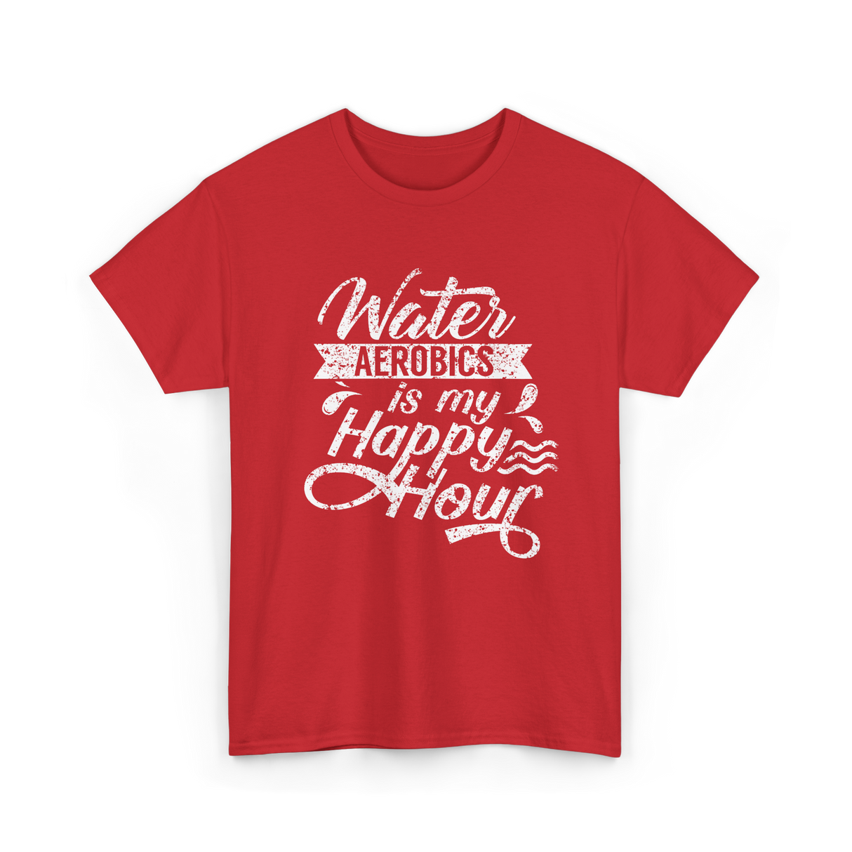 Water Aerobics Happy Hour Aqua T-Shirt - Red