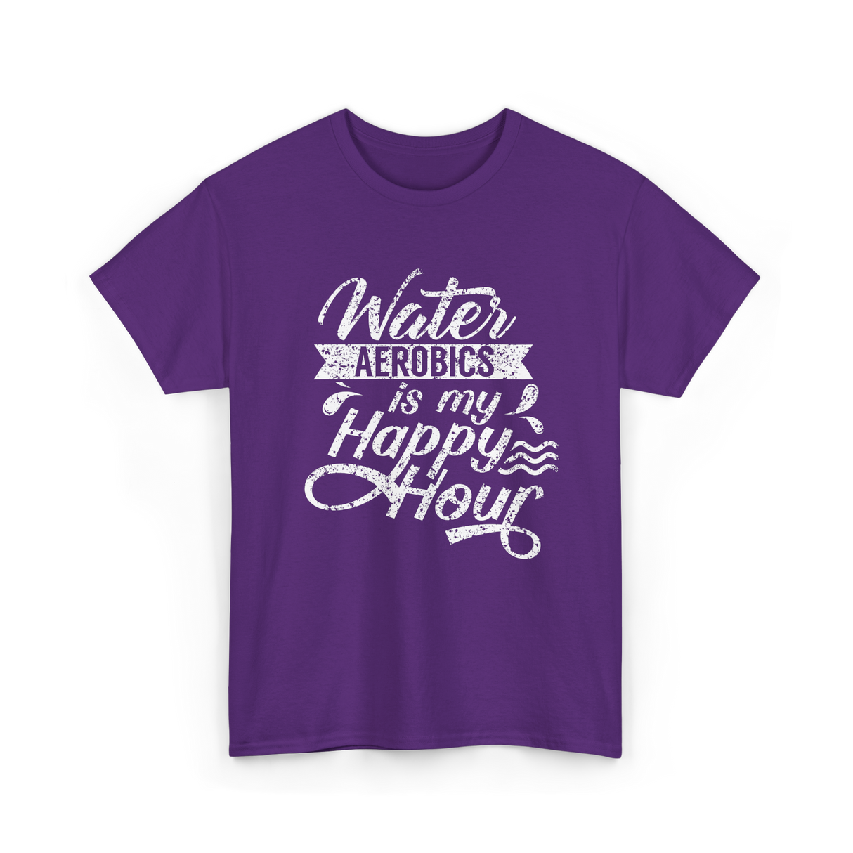 Water Aerobics Happy Hour Aqua T-Shirt - Purple