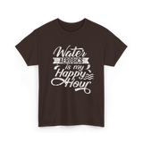 Water Aerobics Happy Hour Aqua T-Shirt - Dark Chocolate