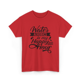 Water Aerobics Happy Hour Hobby T-Shirt - Red