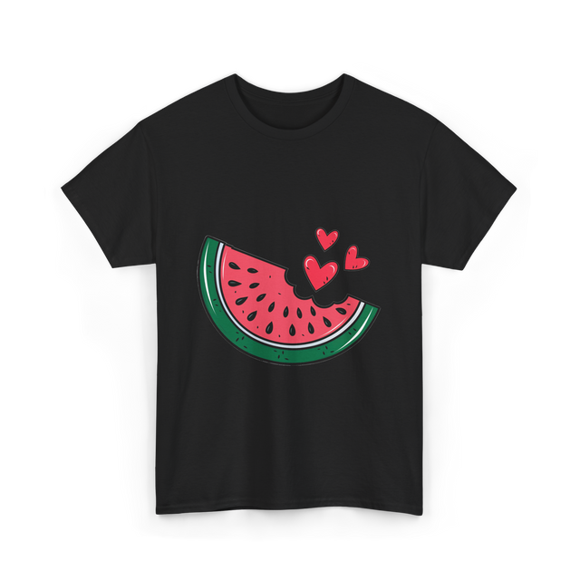 Watermelon Slice Summer Fruit Lovers T-Shirt - Black