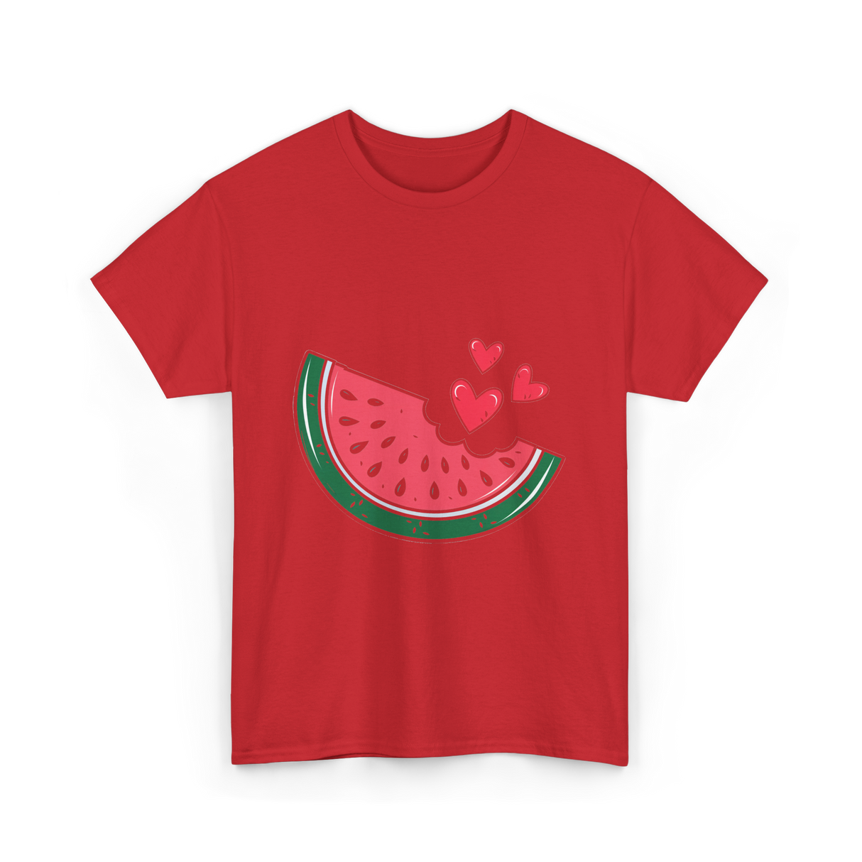 Watermelon Slice Summer Fruit Lovers T-Shirt - Red