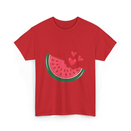 Watermelon Slice Summer Fruit Lovers T-Shirt - Red