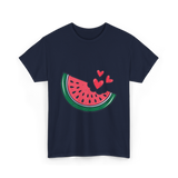 Watermelon Slice Summer Fruit Lovers T-Shirt - Navy