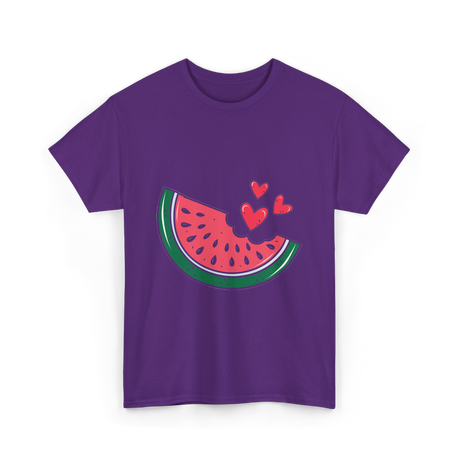 Watermelon Slice Summer Fruit Lovers T-Shirt - Purple