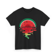 Watermelon Sunset Vaporwave T-Shirt - Black