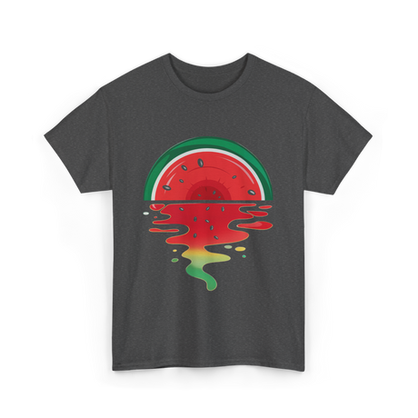 Watermelon Sunset Vaporwave T-Shirt - Dark Heather