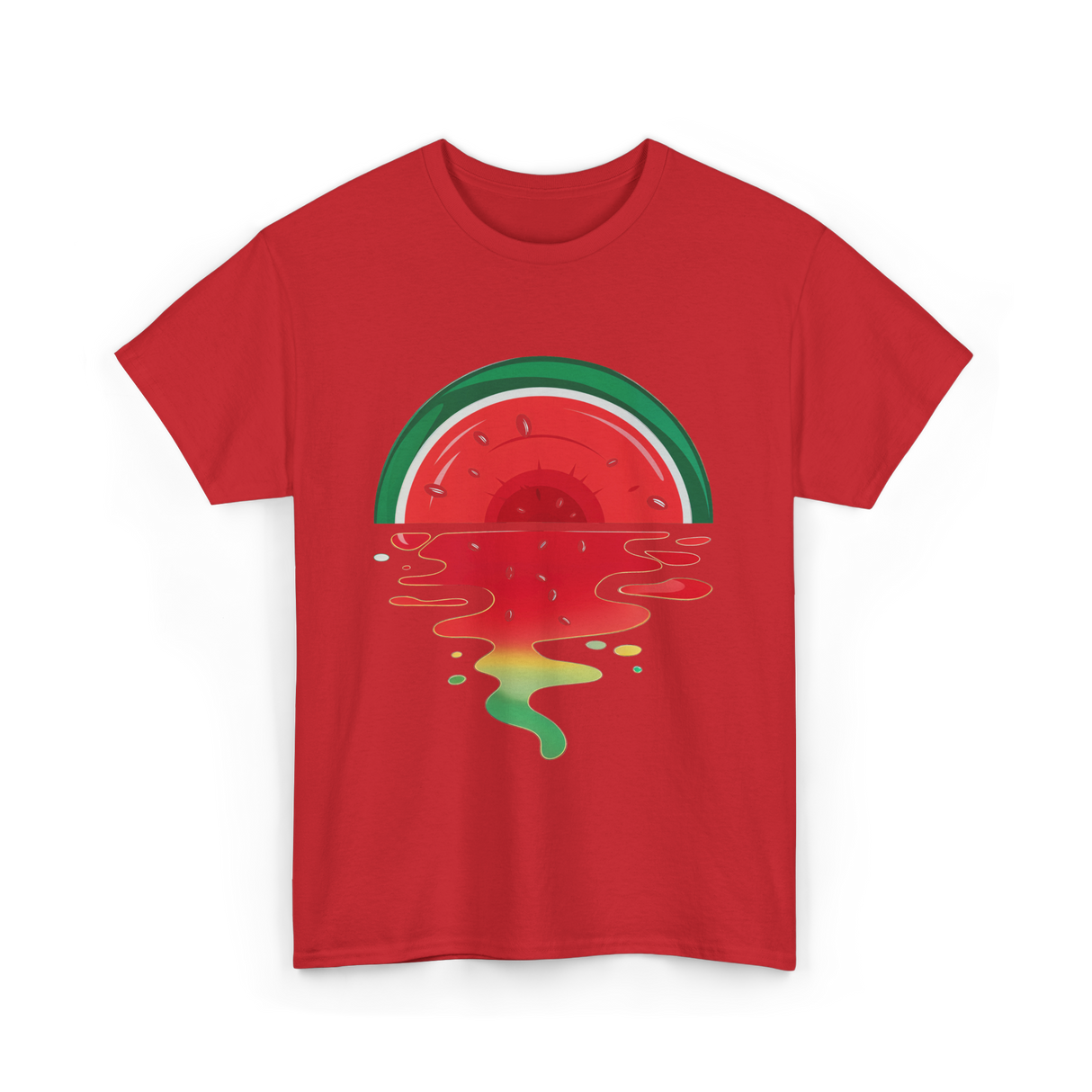 Watermelon Sunset Vaporwave T-Shirt - Red