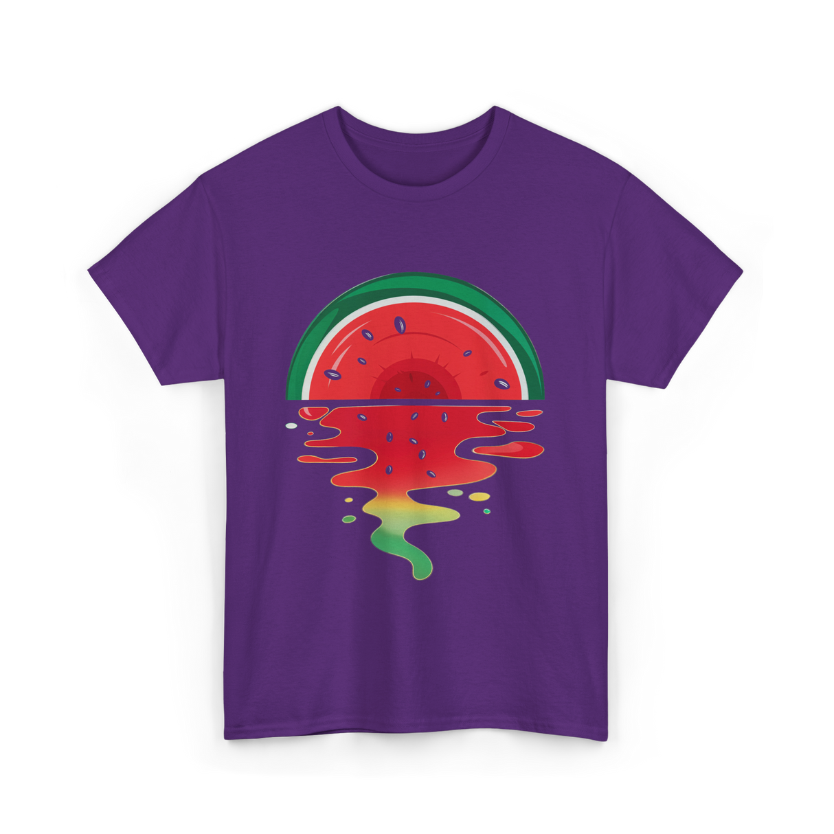 Watermelon Sunset Vaporwave T-Shirt - Purple