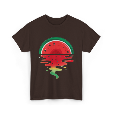 Watermelon Sunset Vaporwave T-Shirt - Dark Chocolate